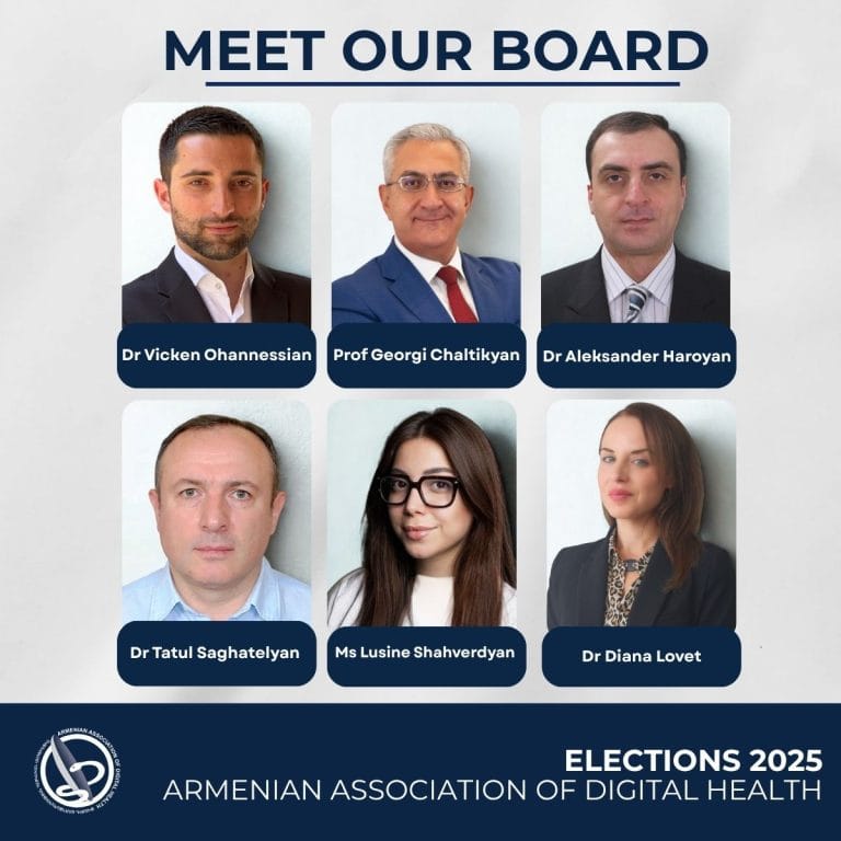 Meet the Newly Elected Board of the Armenian Association of Digital Health 2025