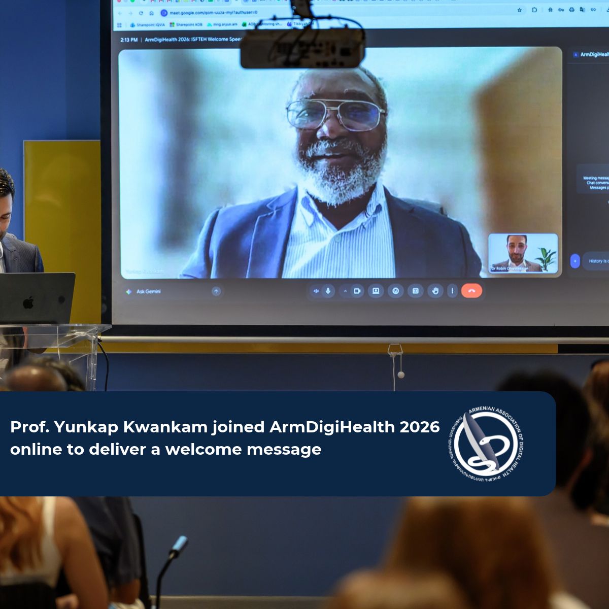 Prof. S. Yunkap Kwankam welcoming participants online