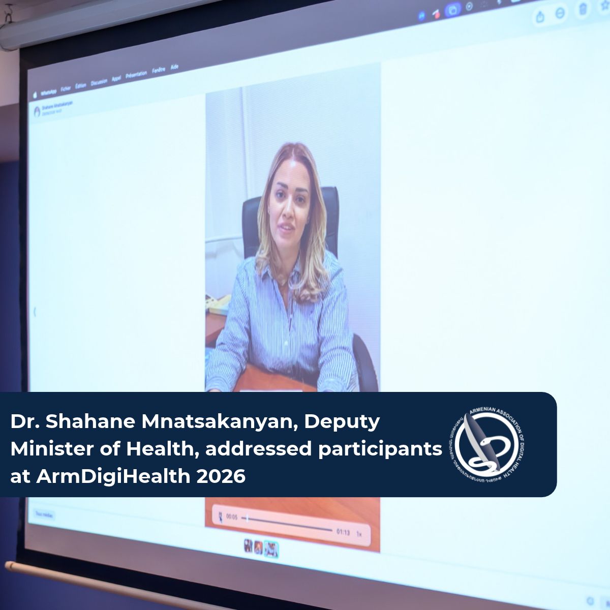 Dr Shahane Mnatsakanyan, Deputy Minister of Health, at ArmDigiHealth 2026