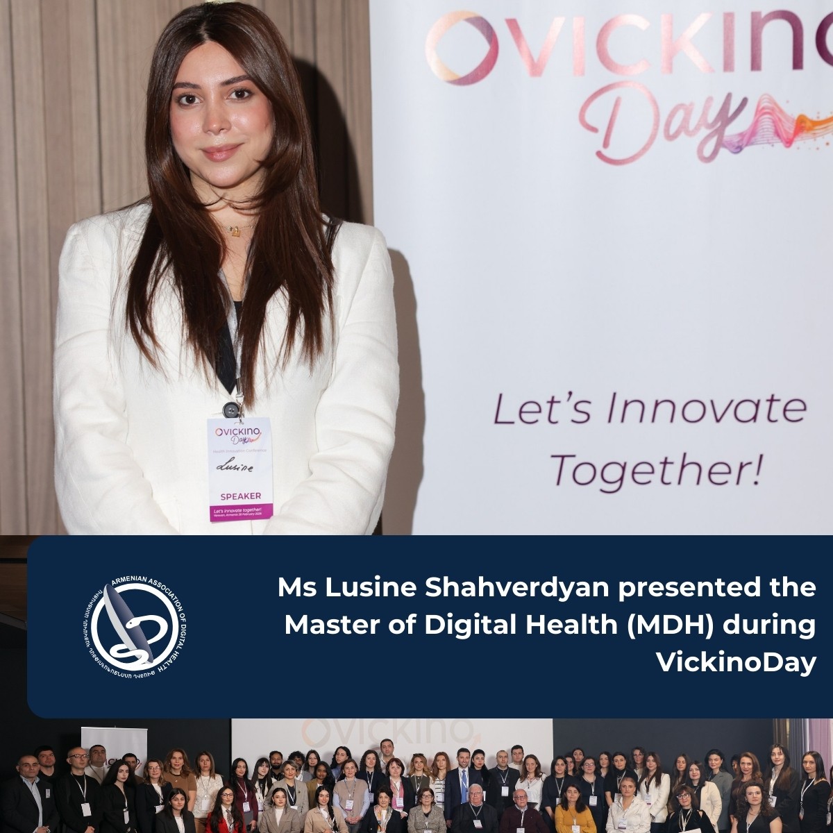Lusine Shahverdyan presenting the Master of Digital Health at VickinoDay